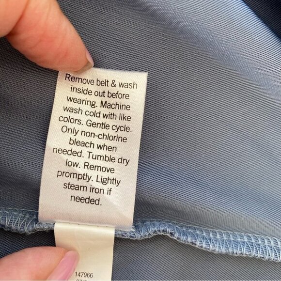 Lauren Conrad surplice top with elasticized waist & long sleeves, stretch - Picture 10 of 11